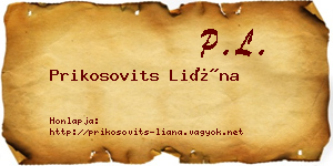 Prikosovits Liána névjegykártya